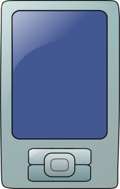Touchscreen mobile phone vector icon