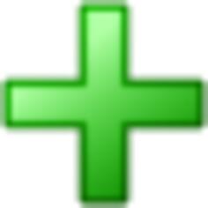 Green cross vector image