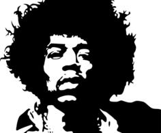 Vector portrait of Jimi Hendrix