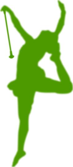 Baton twirler silhouette vector illustration