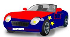 Convertible sports car vector image
