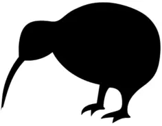 Kiwi bird vector silhouette