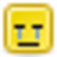 Crying smiley vector icon