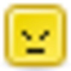 Confused smiley vector icon