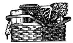 Food basket vector image