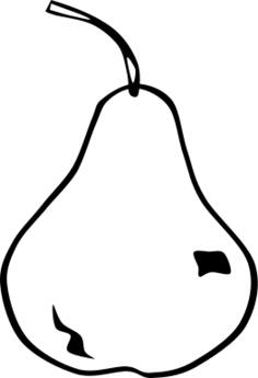Vector clip art of pear