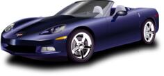 Convertible sports car vector graphics