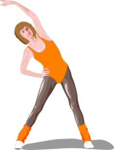 Woman in aerobics outfit vector image