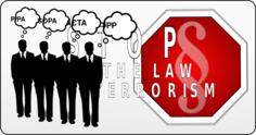 Stop ACTA, PIPA, SOPA and TPP symbols vector image