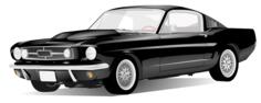 American sport car vector drawing