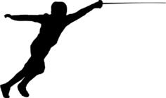 Vector illustration of fencer (swordsman)