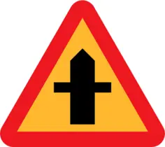 Crossroad traffic sign vector image