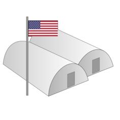 Barracks vector image