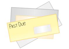 Unpaid bills vector illustration