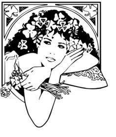 St Patrick's girl vector