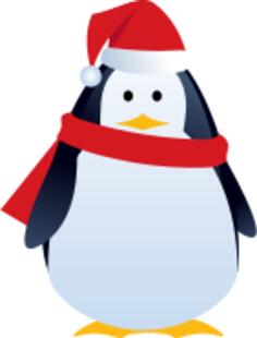 Christmas penguin vector