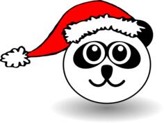 Panda face vector image