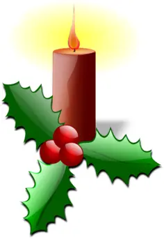 Christmas candle vector graphics