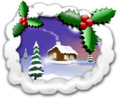 Christmas landscape image