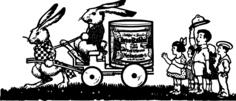 Rabbits and a Family Vector