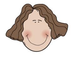 Lady face vector graphics