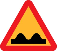 Speed Bump Sign Vector