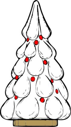Snowy Xmas tree vector