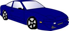 Blue Racing Car Vector Image