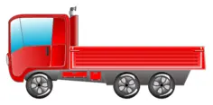 Red truck vector image