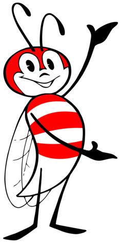 Cartoon bee vector image